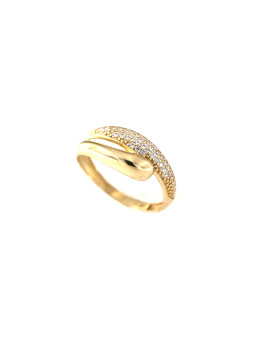 Yellow gold zirconia ring...