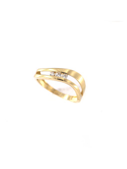 Yellow gold zirconia ring...