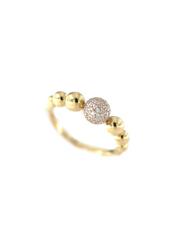 Yellow gold zirconia ring...