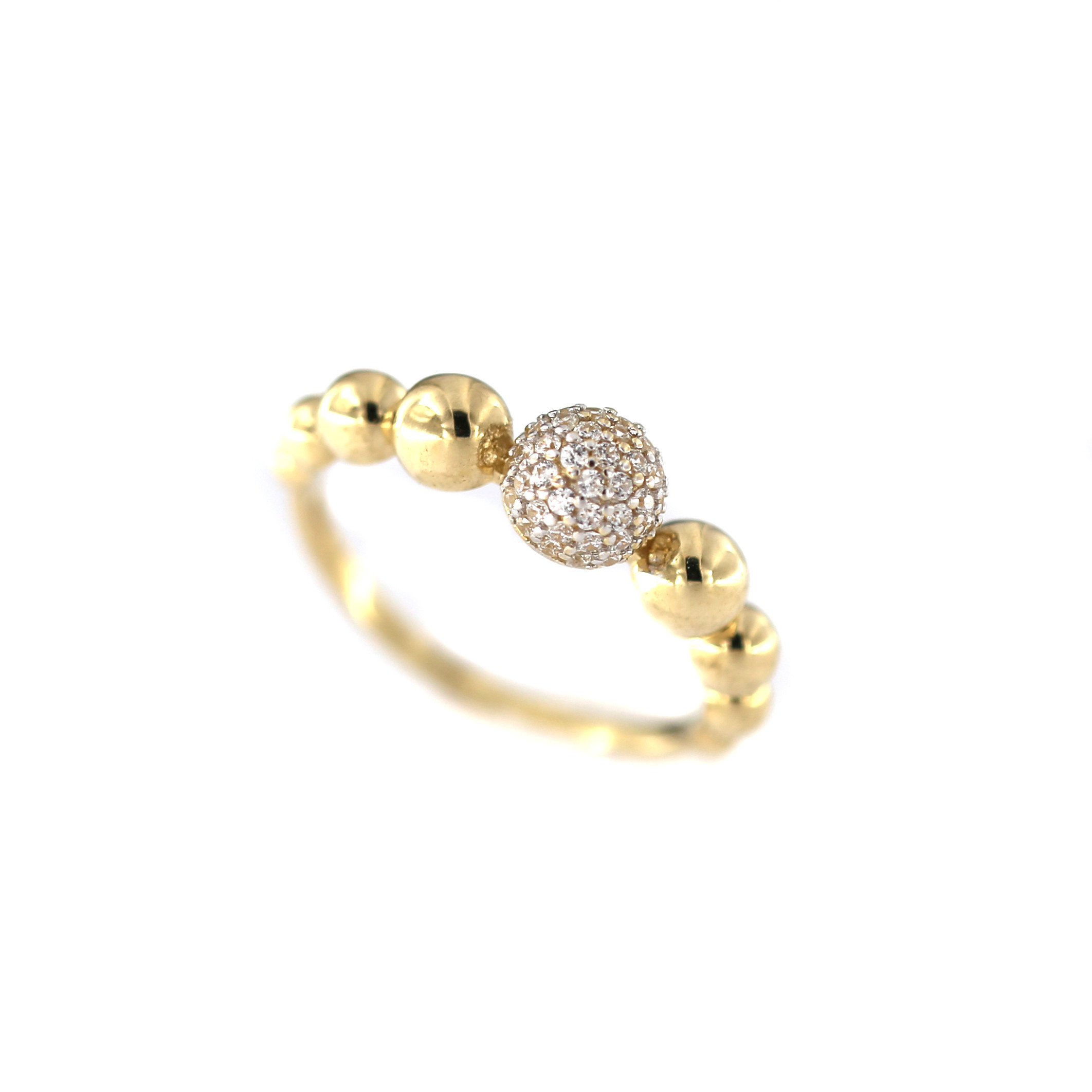 Yellow gold zirconia ring  DGC15-01