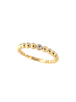 Yellow gold zirconia ring...