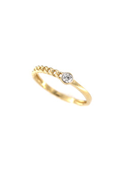 Yellow gold zirconia ring...