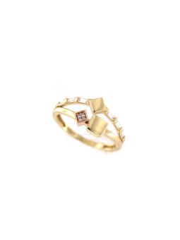 Yellow gold zirconia ring...