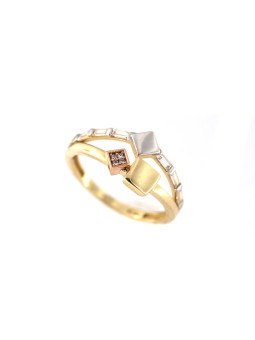 Yellow gold zirconia ring  DGC16-02