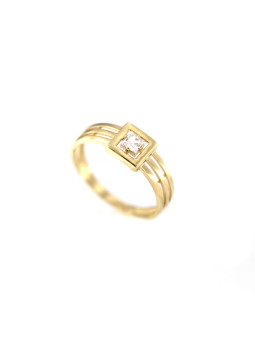 Yellow gold zirconia ring...