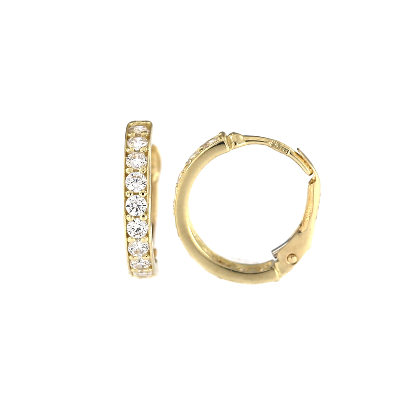 Yellow gold hoop earrings BGR01-03-24