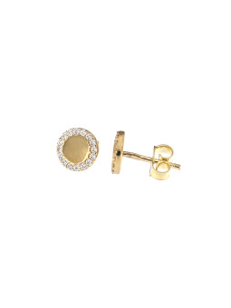 Yellow gold stud zirconia...