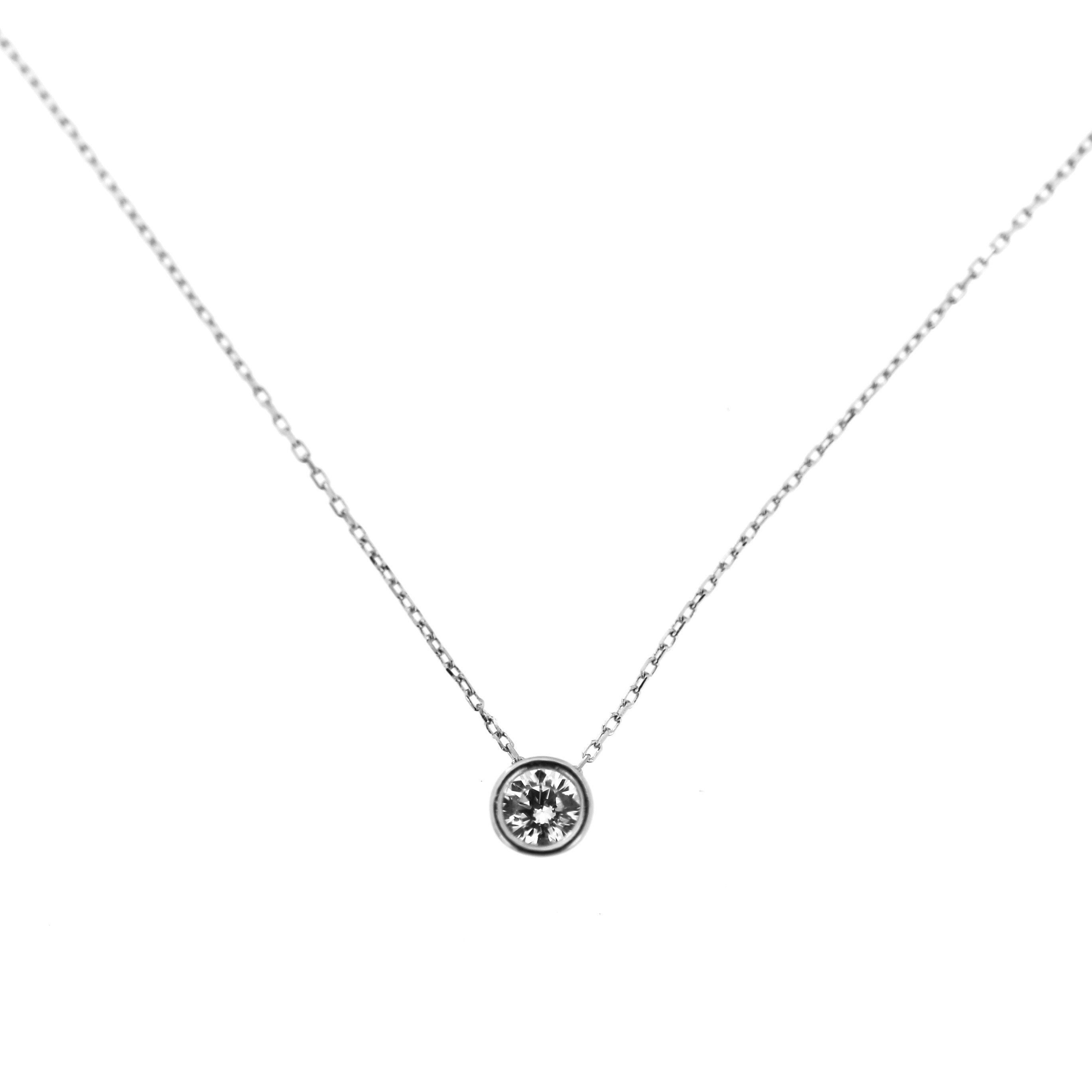 White gold pendant necklace CPB03-12