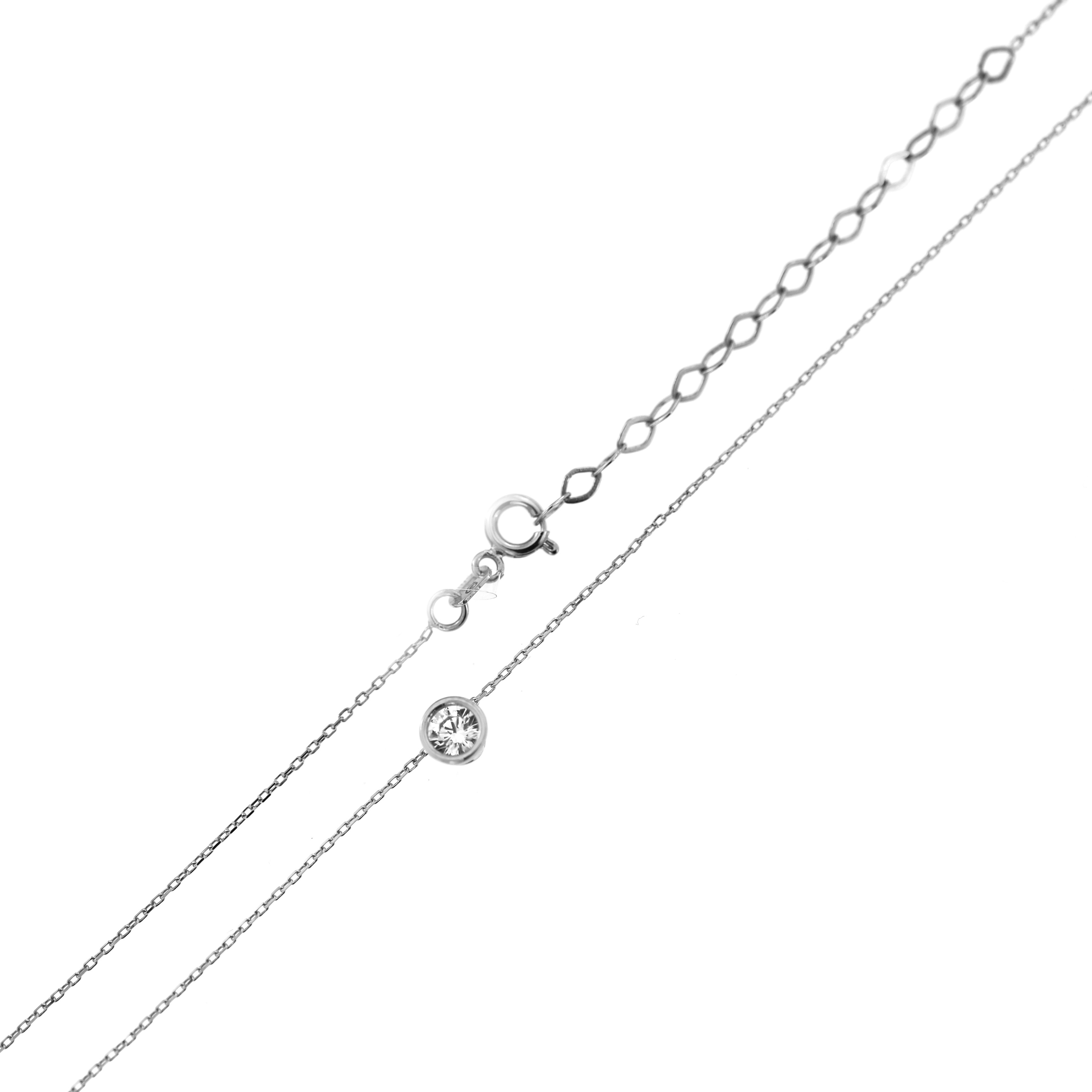White gold pendant necklace CPB03-12