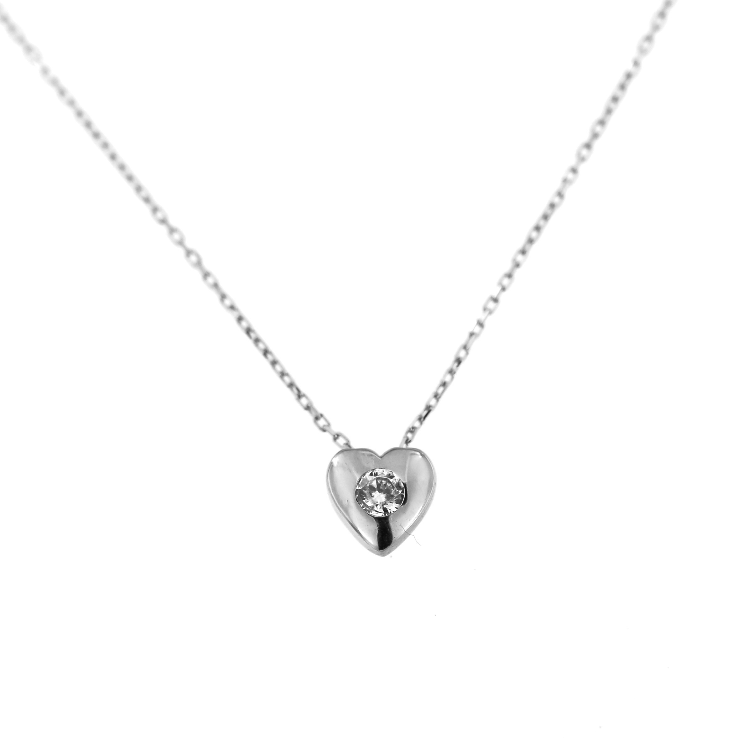 White gold pendant necklace CPB06-04