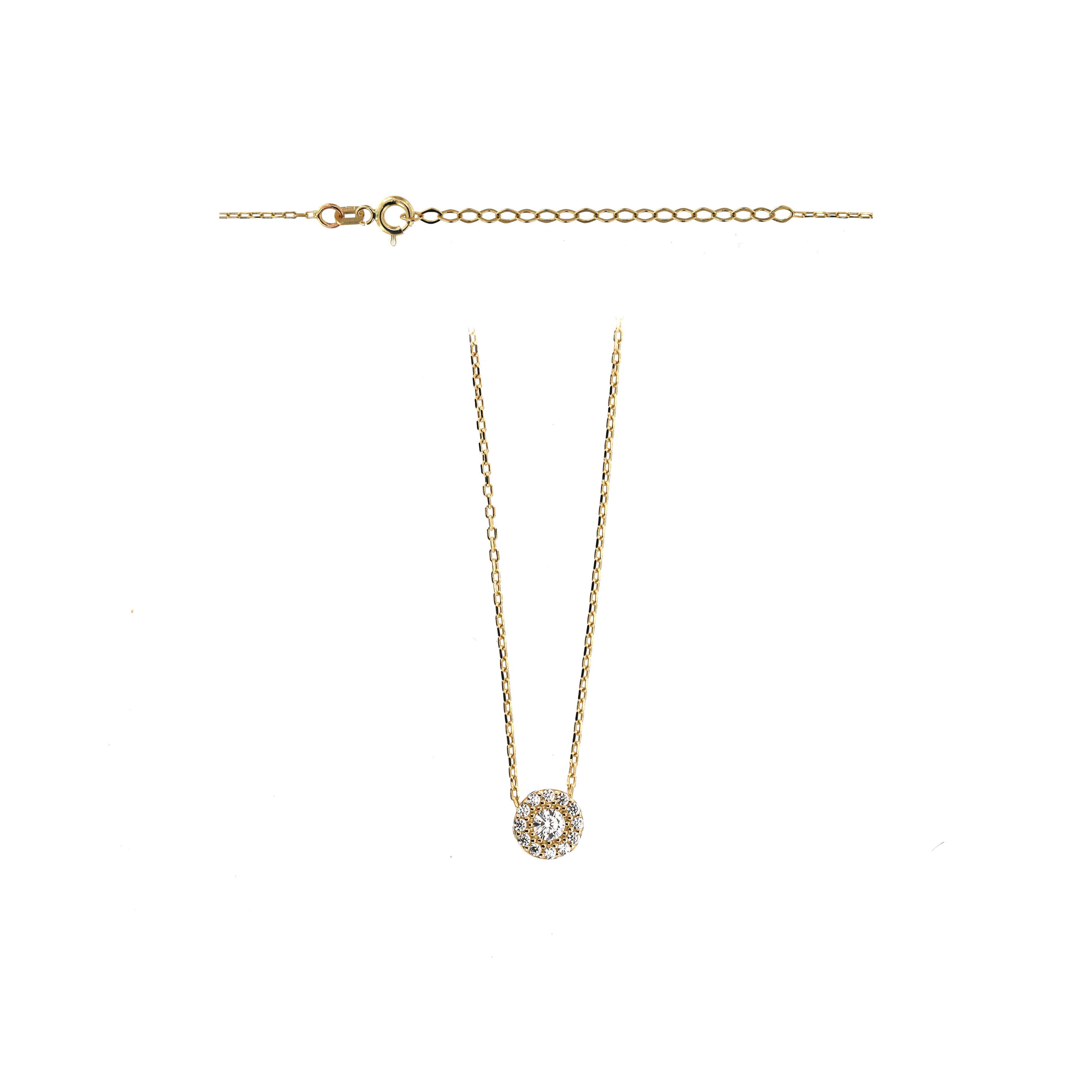 Yellow gold pendant necklace CPG02-18