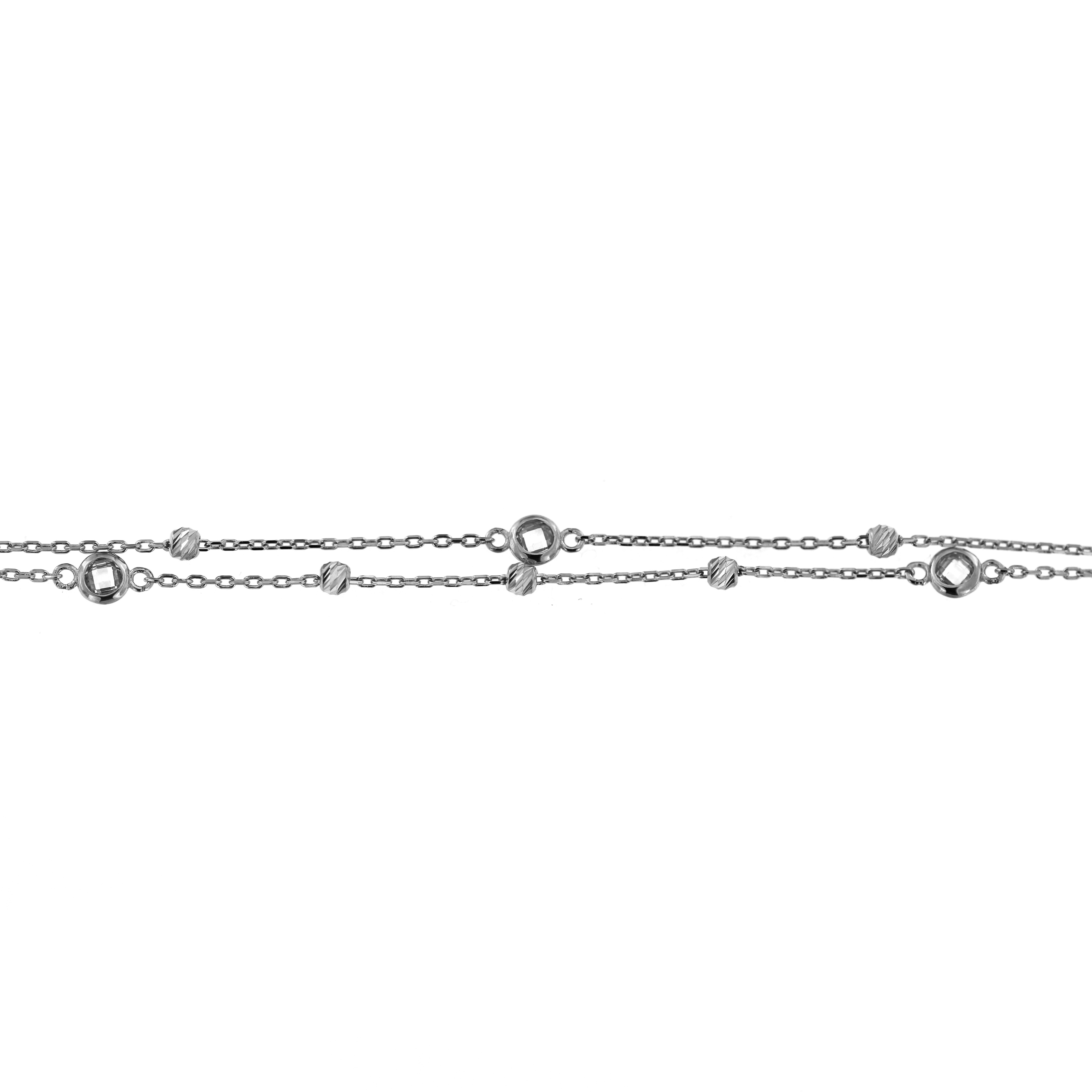White gold zirconia bracelet EBSP01-02