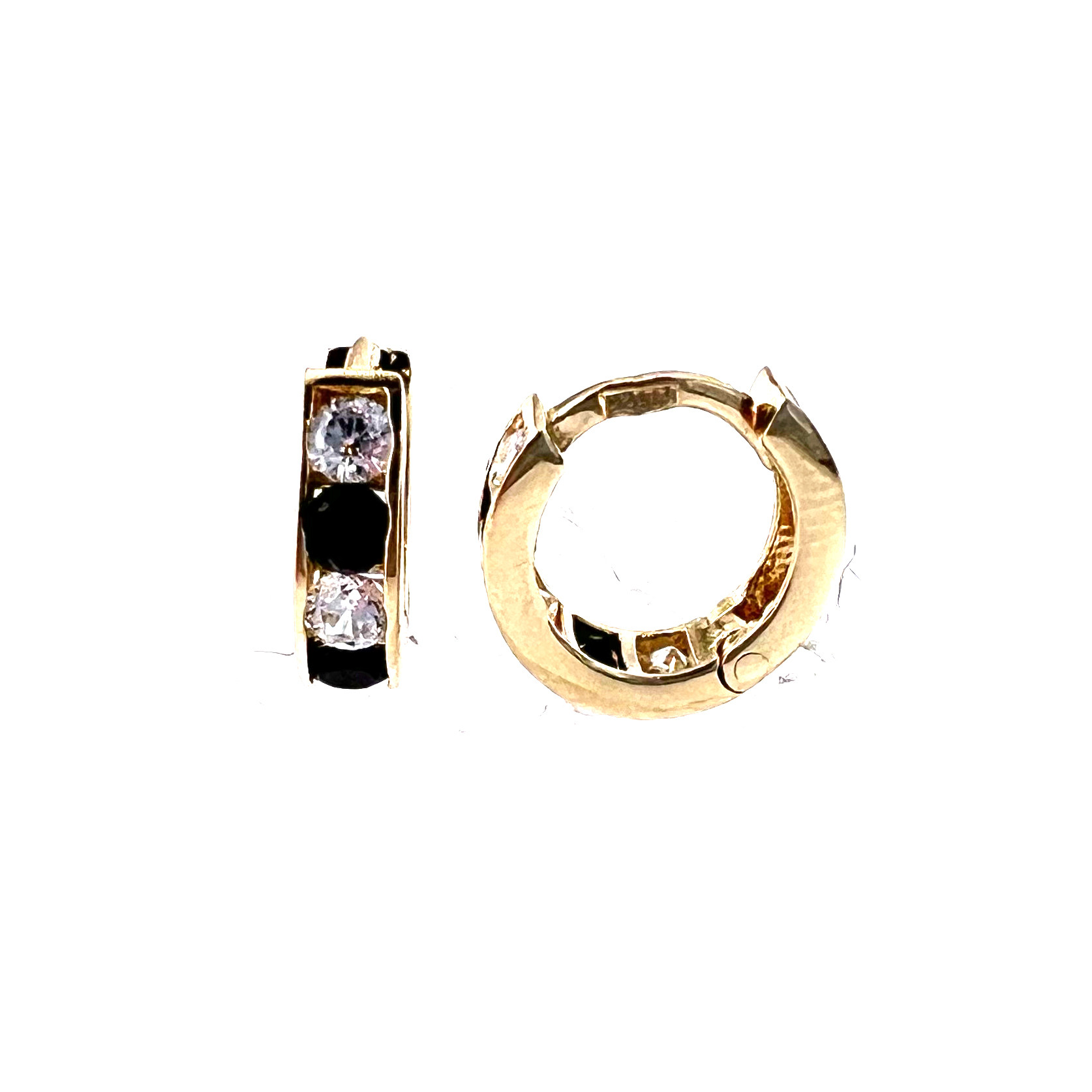Yellow gold kids earrings BGA07-16-01
