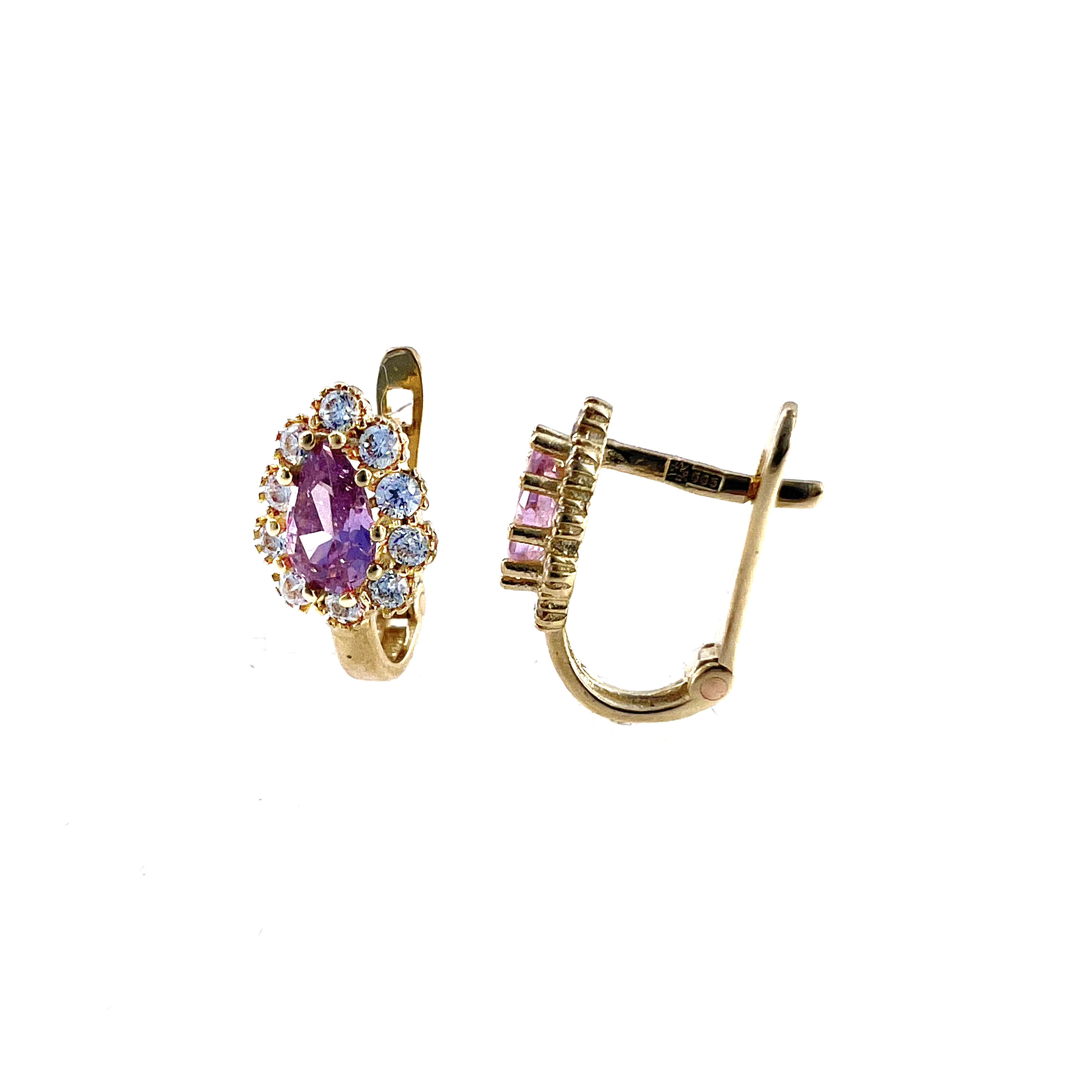 Yellow gold kids earrings BGA07-15-01