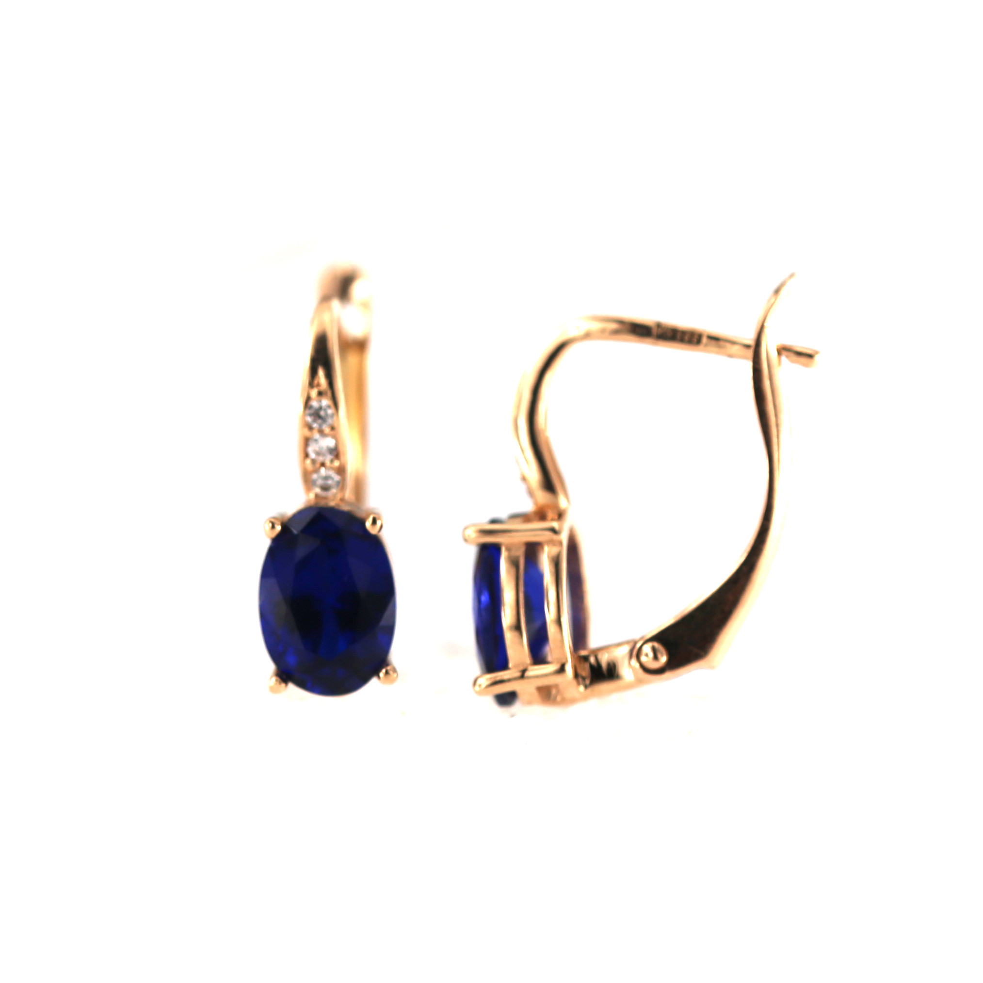 Rose gold zirconia earrings BRA01-M-09