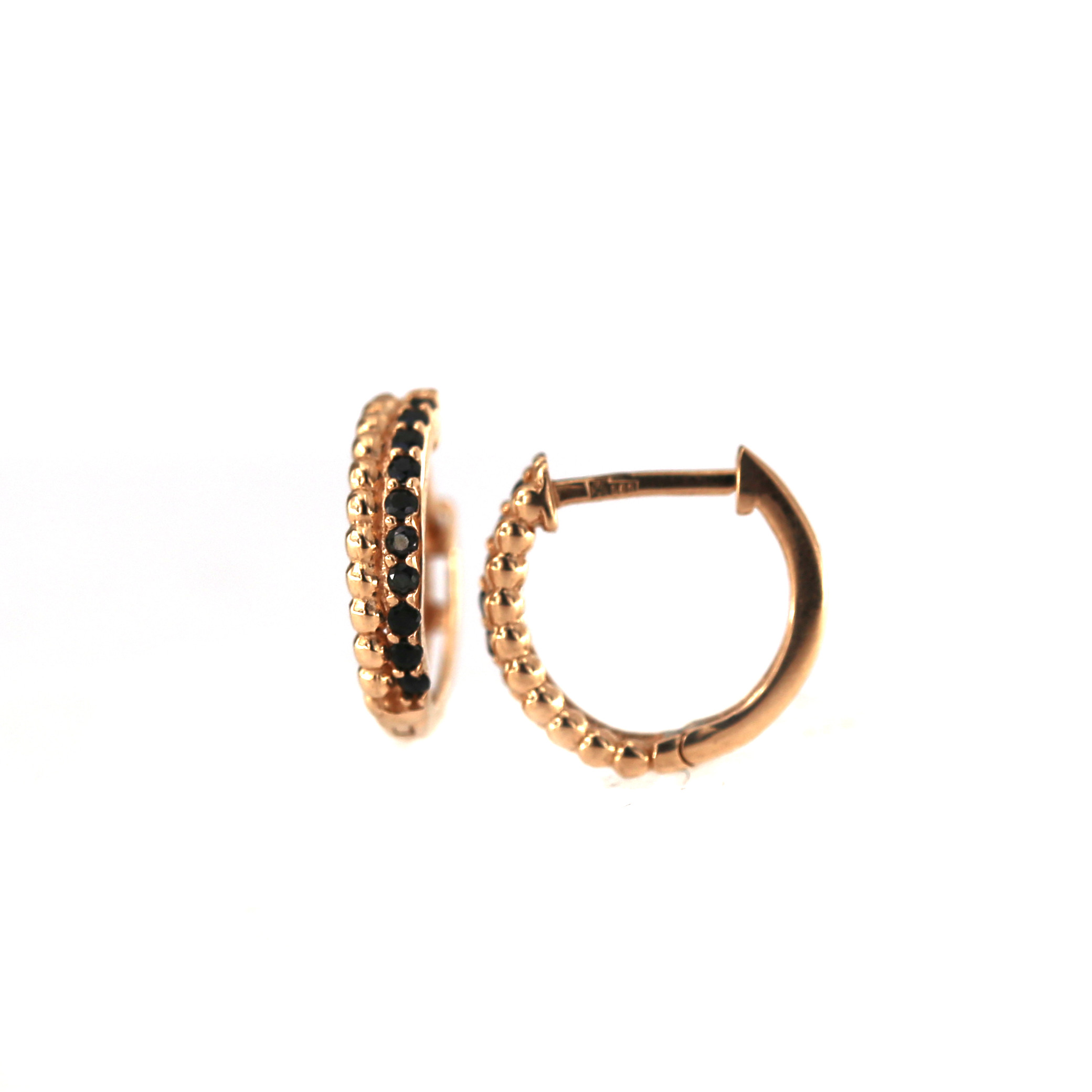 Rose gold zirconia earrings BRA01-J-14