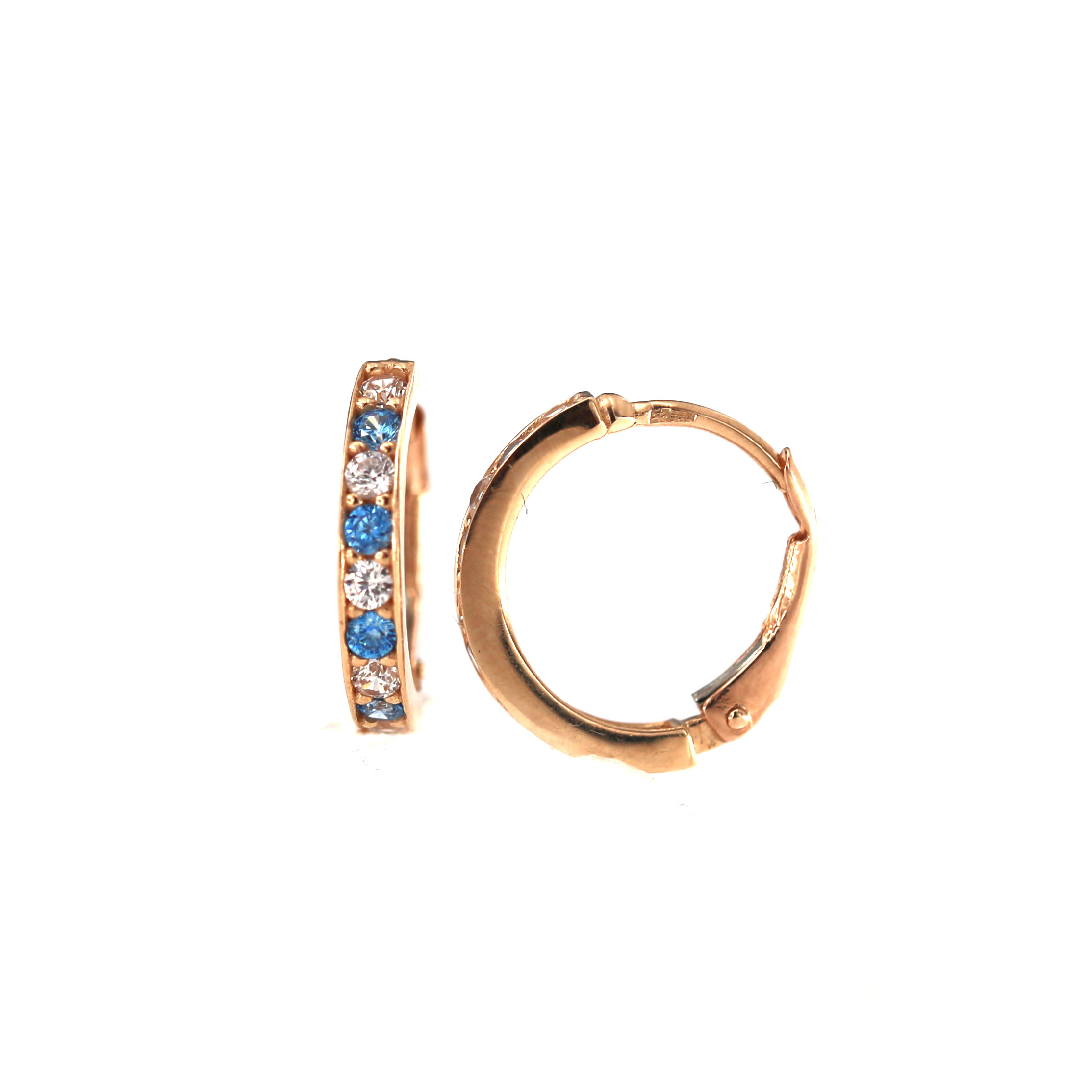 Rose gold zirconia earrings  BRR01-08-07