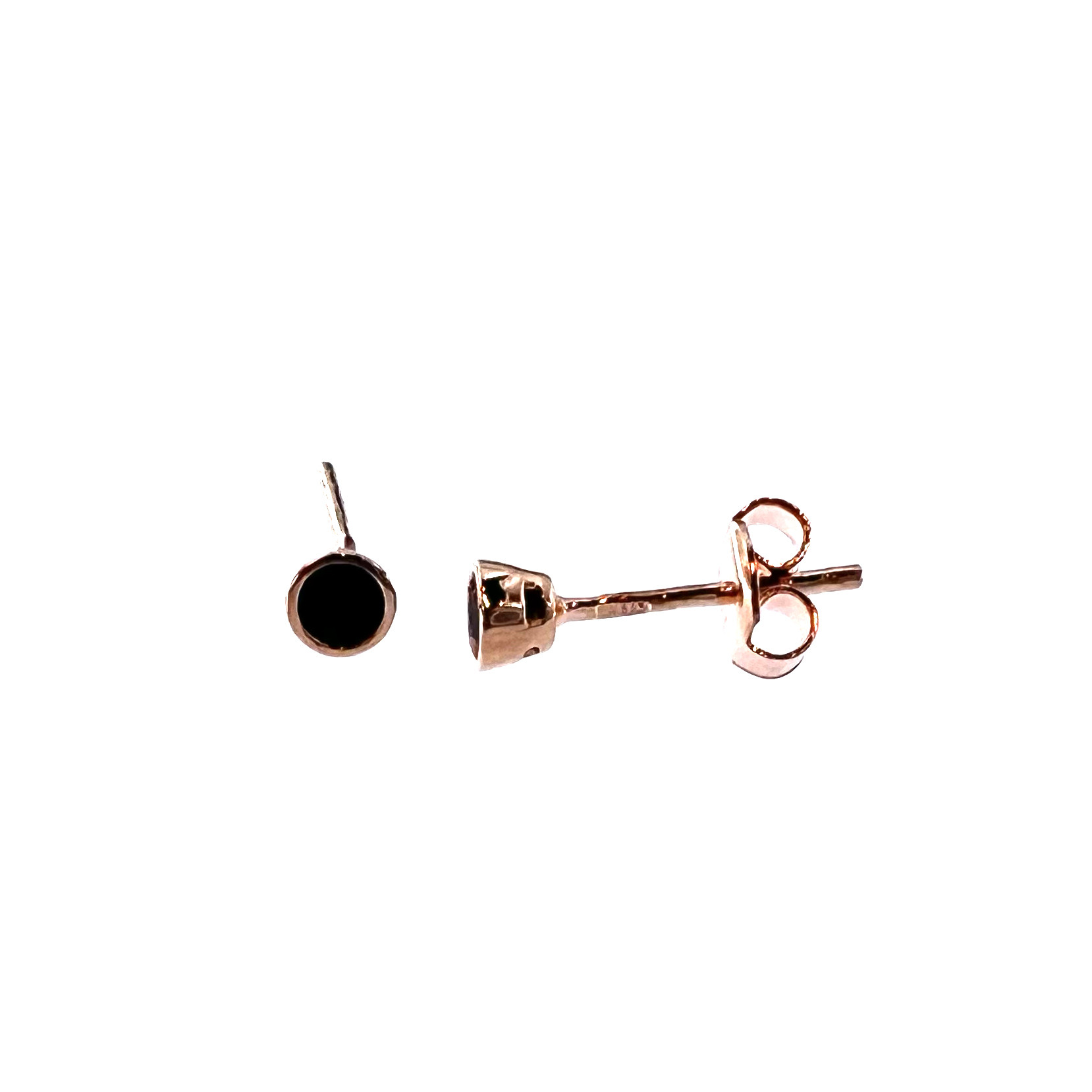 Rose gold zirconia stud earrings BRV02-07-07