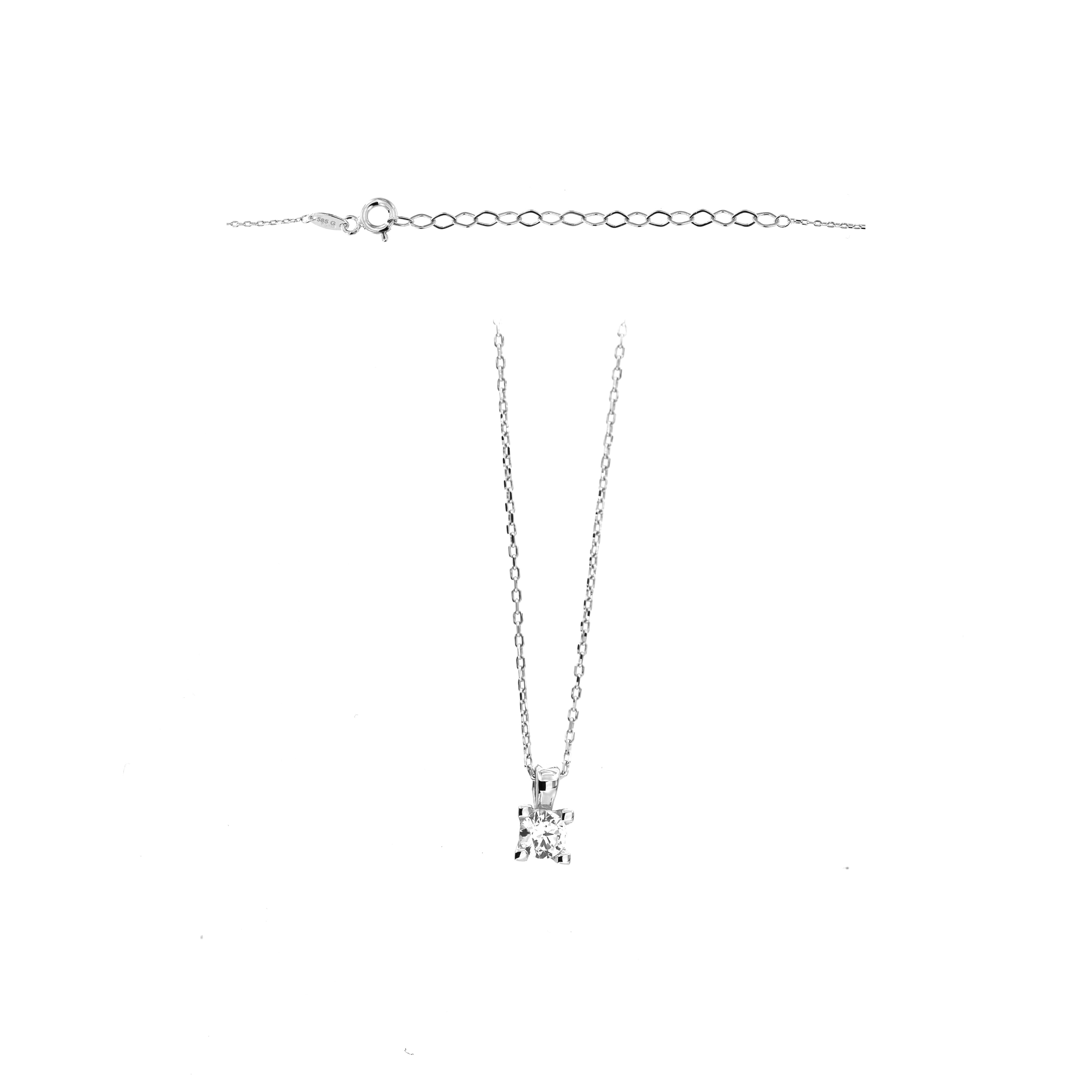 White gold pendant necklace CPB01-07