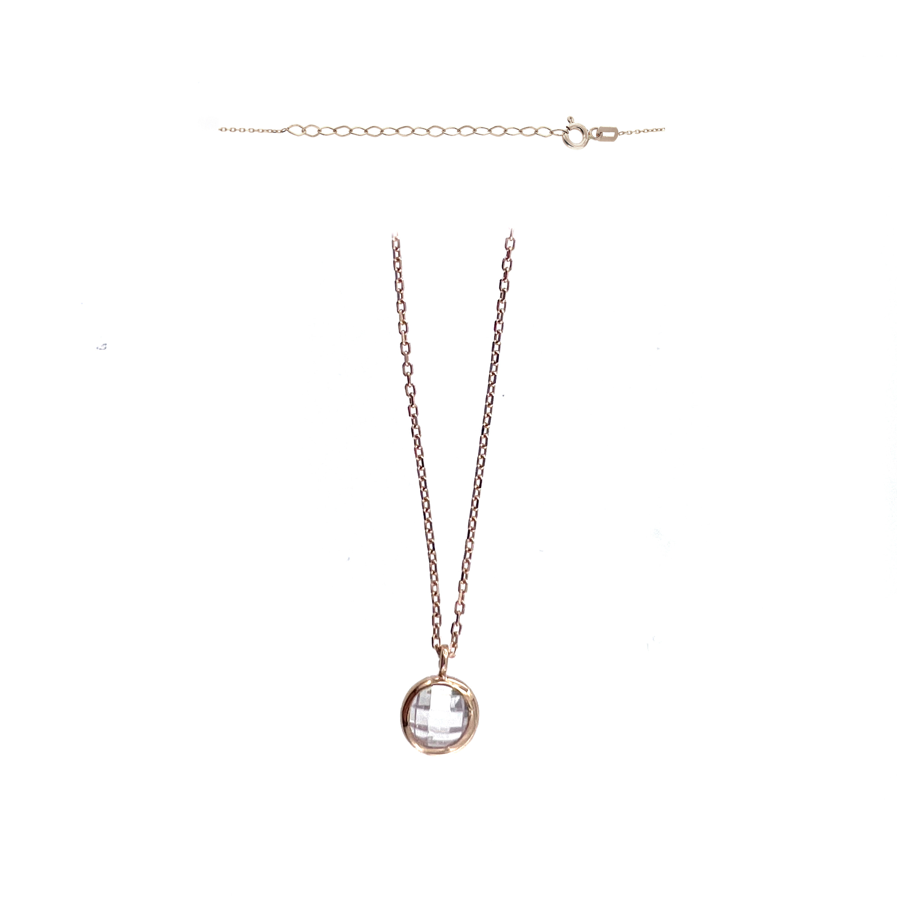 Rose gold pendant necklace CPR03-34