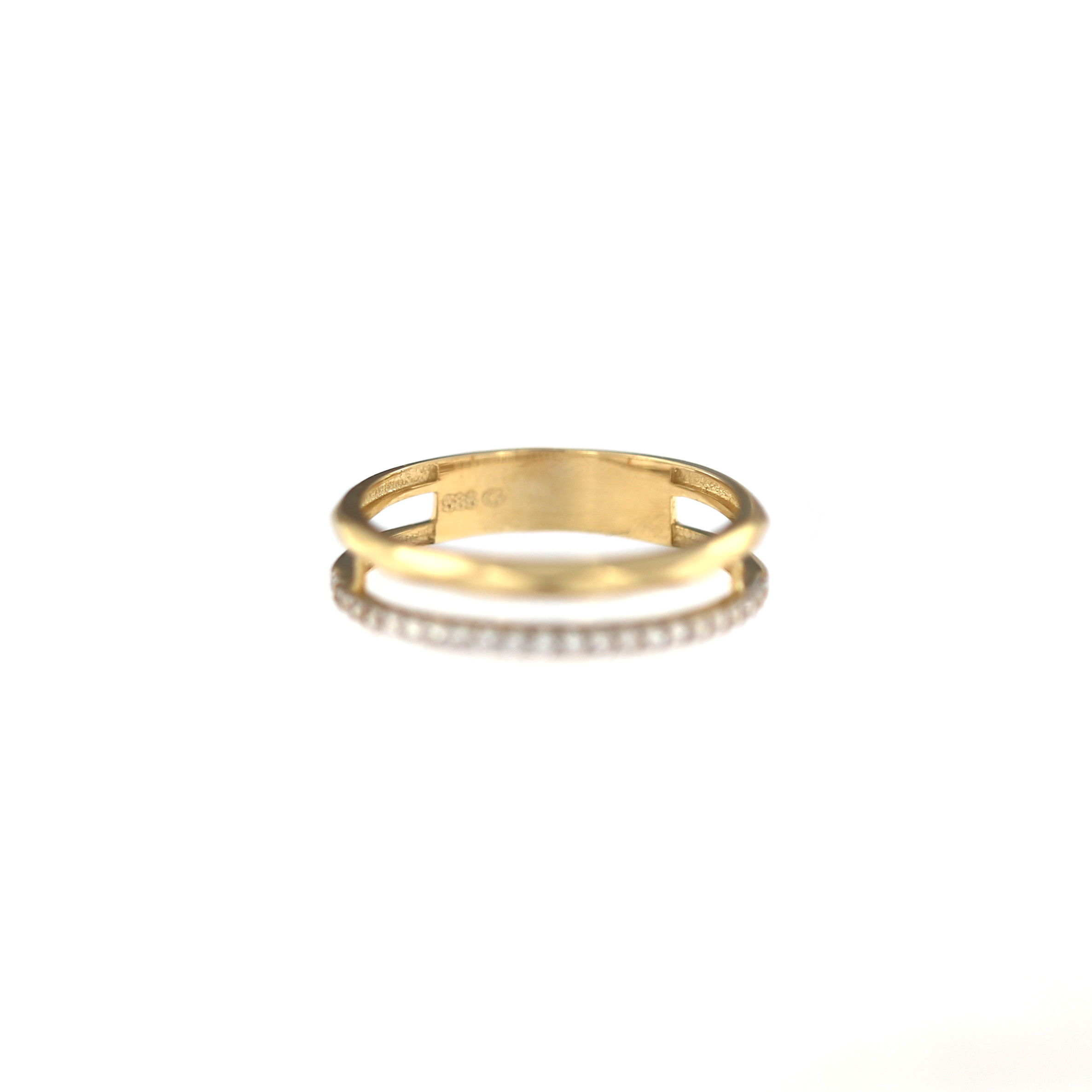 Yellow gold zirconia ring DGD04-03 18MM