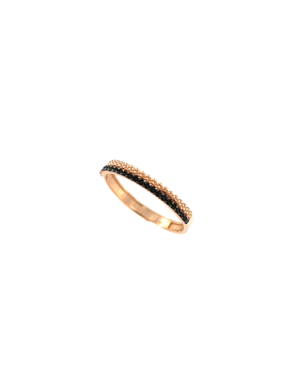 Rose gold zircon ring DRA08-12 16.5MM