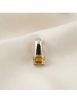 White gold citrine pendant ABAK-G-01