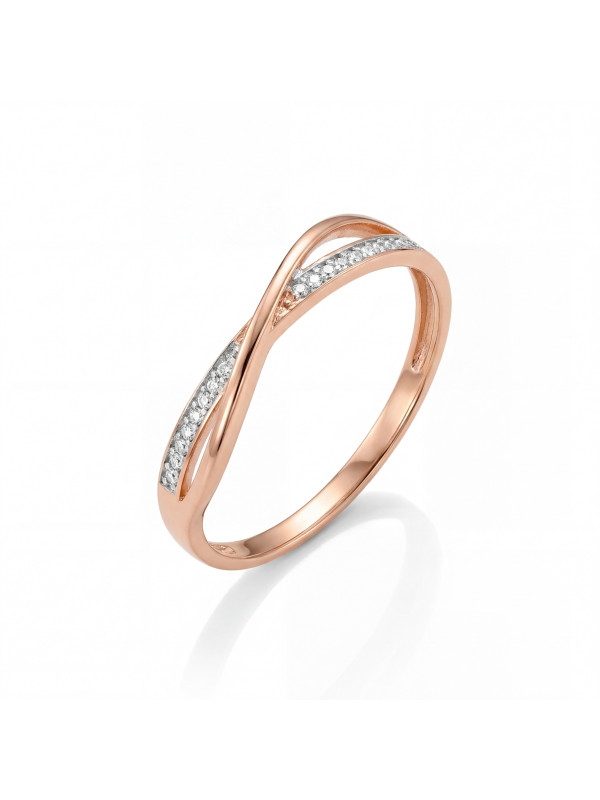 Rose gold zirconia ring DRC11-51 18.5MM