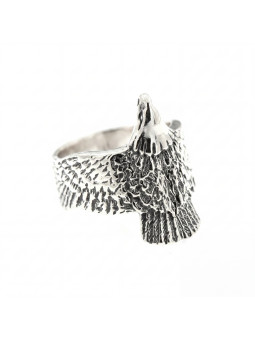 SILVER EAGLE RING BIKER-Ž-09