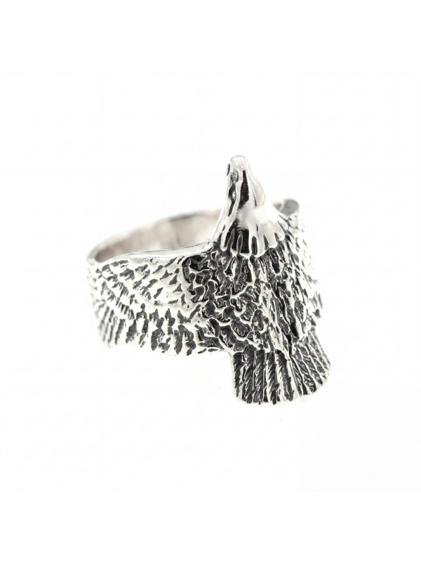 SILVER EAGLE RING BIKER-Ž-09