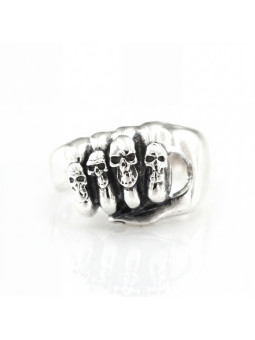 SILVER RING BIKER-Ž-12