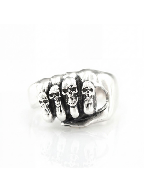 SILVER RING BIKER-Ž-12