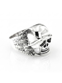 Sterling Silver Soldier Skull Ring BIKER-Ž-20