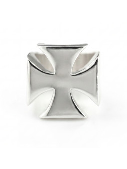 Sterling Silver Maltese Cross Ring BIKER-Ž-22