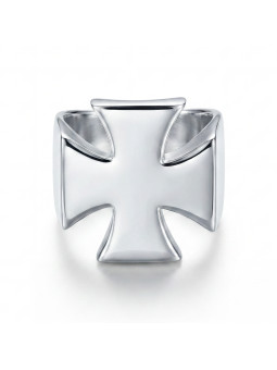Sterling Silver Maltese Cross Ring BIKER-Ž-23