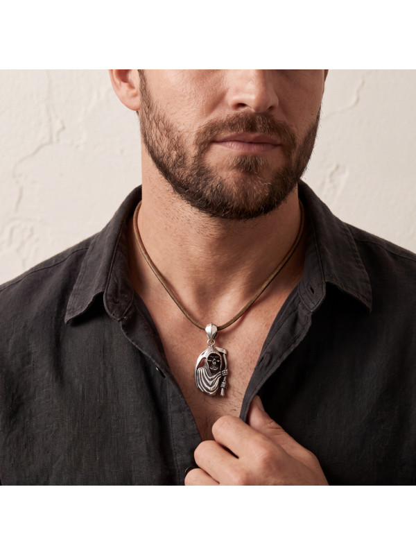 Sterling Silver Grim Reaper Pendant BIKER-P-11