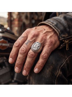 Silver King Mindaugas Ring BIKER-Ž-32