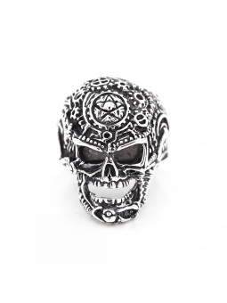 Silver Skull Ring BIKER-Ž-33