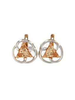 Rose gold zirconia earrings BRA01-O-01