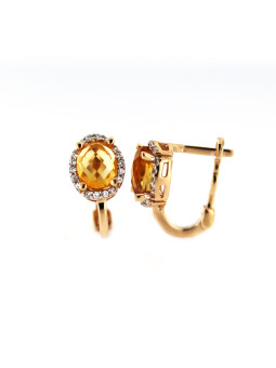 Rose gold zirconia earrings BRA01-O-02