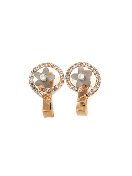 Rose gold zirconia earrings BRA04-01-01