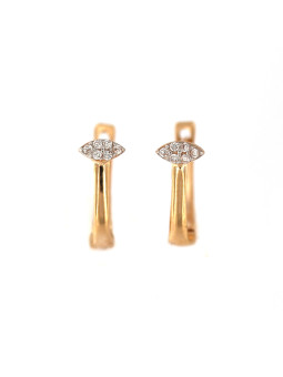 Rose gold zirconia earrings BRA04-03-01