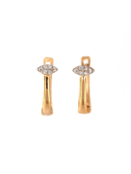 Rose gold zirconia earrings BRA04-03-01