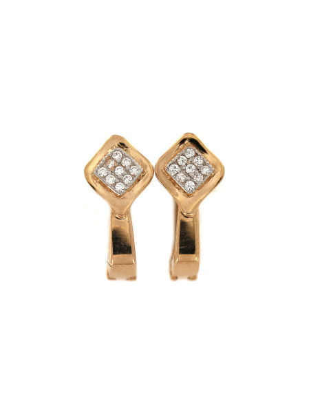 Rose gold zirconia earrings BRA04-03-03