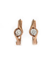 Rose gold zirconia earrings BRA04-04-06 
