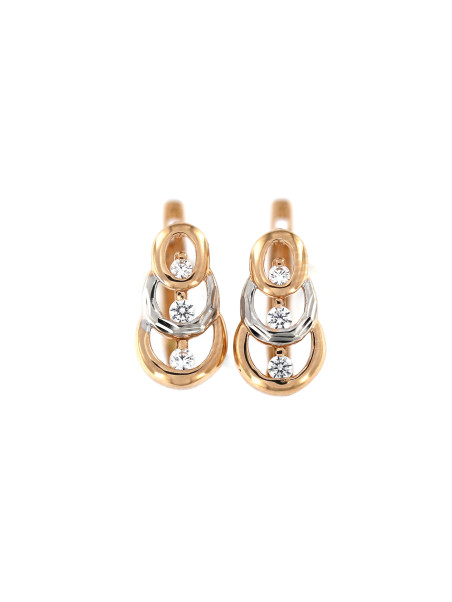 Rose gold zirconia earrings BRA04-05-05
