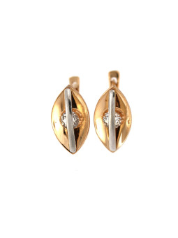 Rose gold zirconia earrings BRA04-07-01