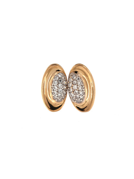 Rose gold zirconia earrings BRA04-07-02