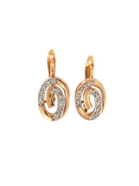 Rose gold zirconia earrings BRA04-07-03