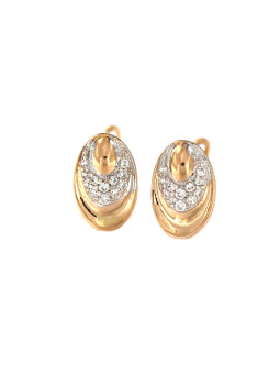 Rose gold zirconia earrings BRA04-07-04